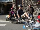 or on a recumbent tandem en route to the Med